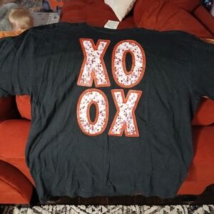 Comfort Colors Black XO Patterned Women's Shirt